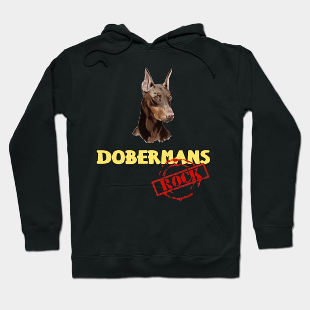 Dobermans Rock! Hoodie by Naves